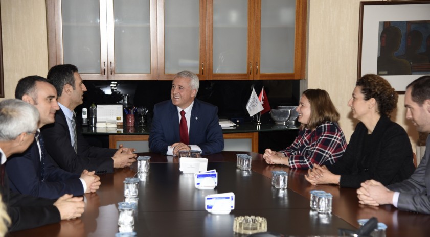 Avrupa Birliği Bakanlığı Müsteşar Yardımcısı Ahmet Yücel’den Rektör Gündoğan’a ziyaret