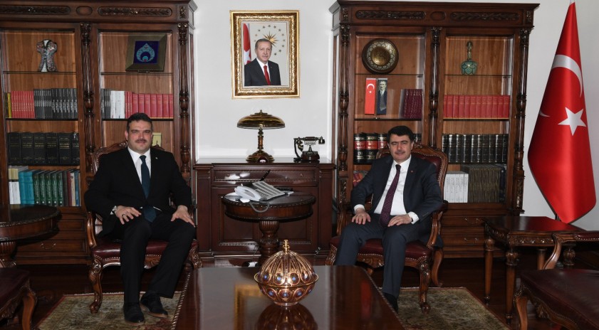 Rektörümüz Prof. Dr. Şafak Ertan Çomaklı, Ankara Valisi Vasip Şahin’i ziyaret etti