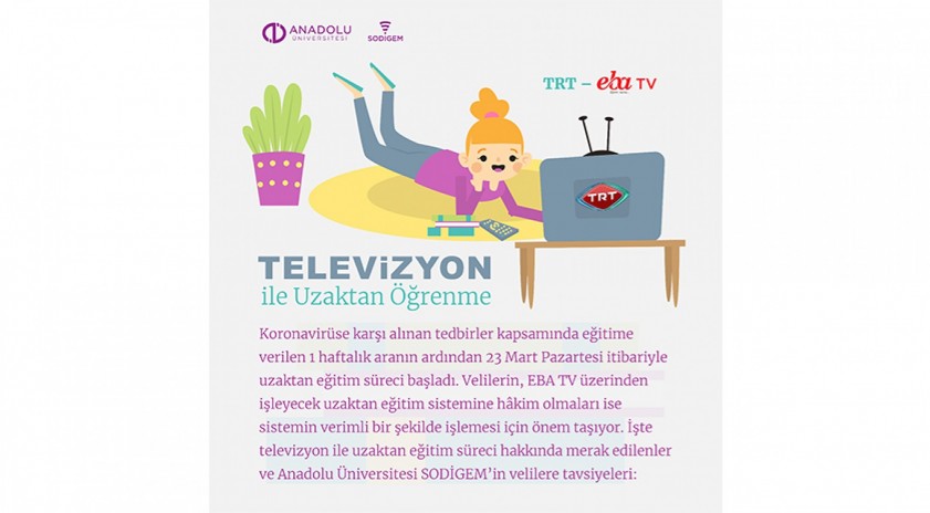 Anadolu Üniversitesi, TV ile öğretime yönelik tavsiyelerde bulundu