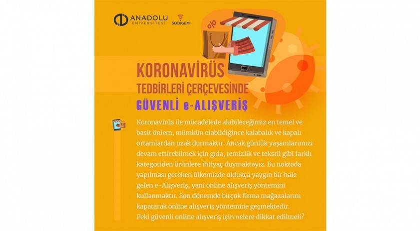 Anadolu Üniversitesi’nden Koronavirüs tedbirleri çerçevesinde e-alışveriş tavsiyeleri