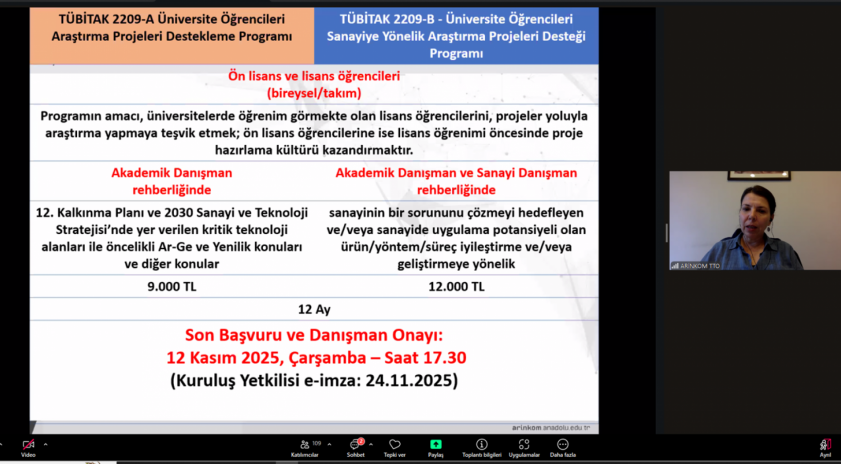 Araştırma kültürü üniversite öğrencileri ile buluştu