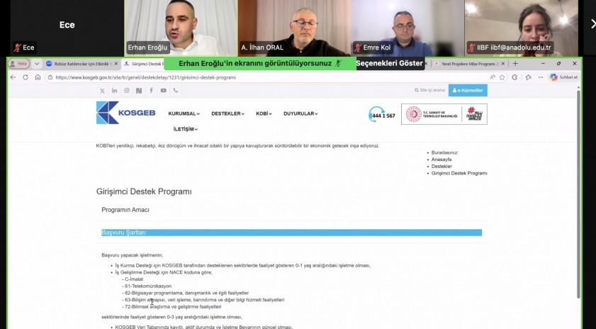 İİBF mezunu Erhan Eroğlu, &ouml;ğrencilerle &ccedil;evrim i&ccedil;i toplantıda bir araya geldi