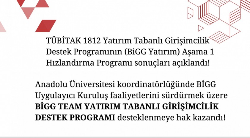 BiGG TEAM Aşama 1 Hızlandırma Programı kapsamında desteklenmeye hak kazandı