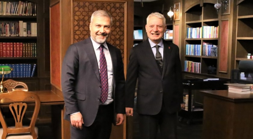 Anadolu &Uuml;niversitesi Rekt&ouml;r&uuml; Prof. Dr. Yusuf Adıg&uuml;zel, Rekabet Kurumu Başkanı Birol K&uuml;le ile bir araya geldi