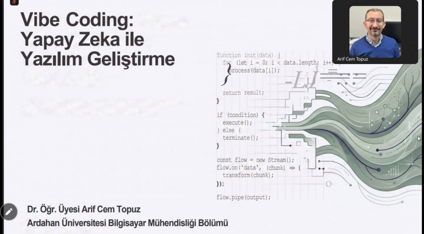 Yapay Zek&acirc; G&uuml;nl&uuml;kleri kapsamında &ldquo;Yapay Zek&acirc; ile Yazılım Geliştirme&rdquo; etkinliği ger&ccedil;ekleştirildi