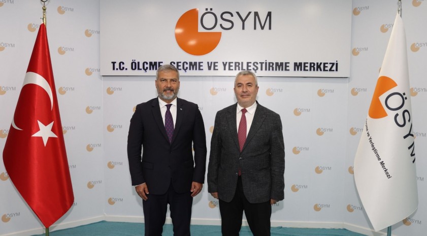 Rekt&ouml;r Adıg&uuml;zel, &Ouml;SYM Başkanı Ersoy&rsquo;u ziyaret etti